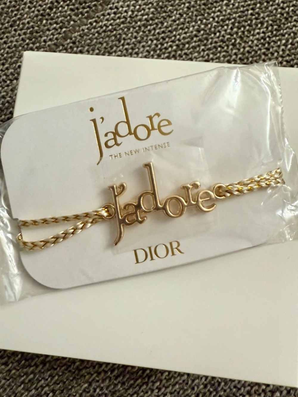 Dior Jadore' Script Cord Bracelet New Authentic